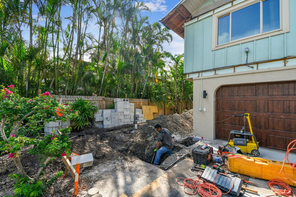 Custom Home Addition in Longboat Key, FL work in progress