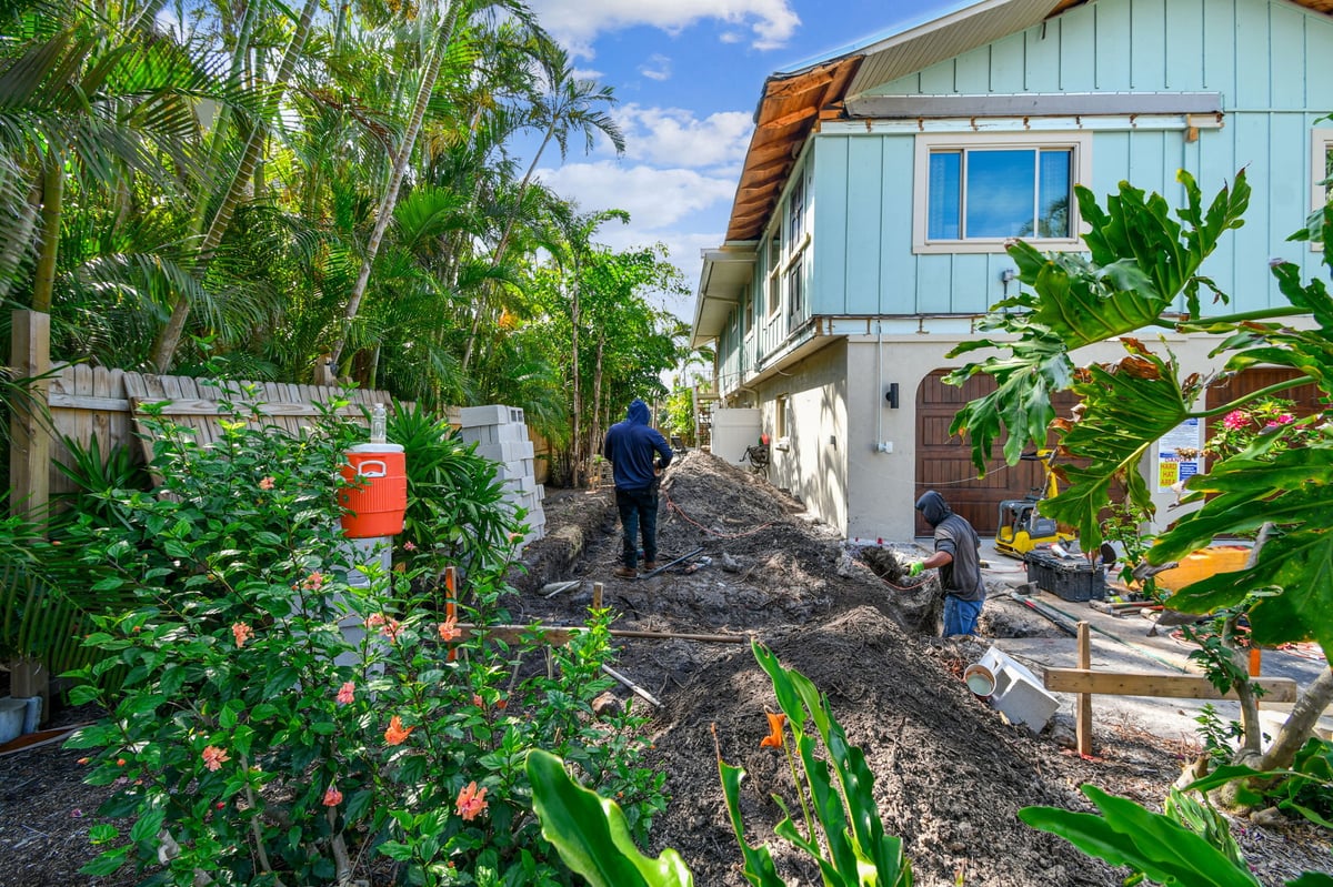 work in progress on a Custom Home Addition in Longboat Key FL