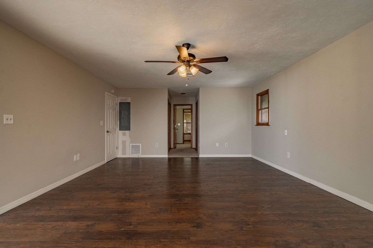 before waterfront renovation bradenton great room hardwood