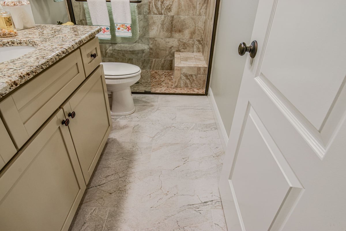 45th st west bradenton guest bath vanity shower pebble floor