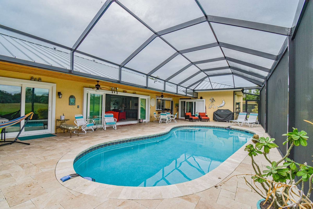45th st west bradenton lanai pool hammock wood ceiling