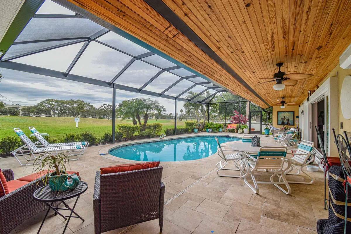 45th st west bradenton lanai wood ceiling pool wide
