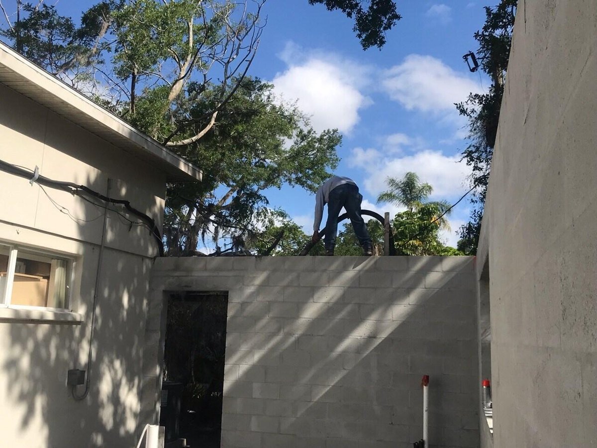 bradenton research center addition block wall construction worker