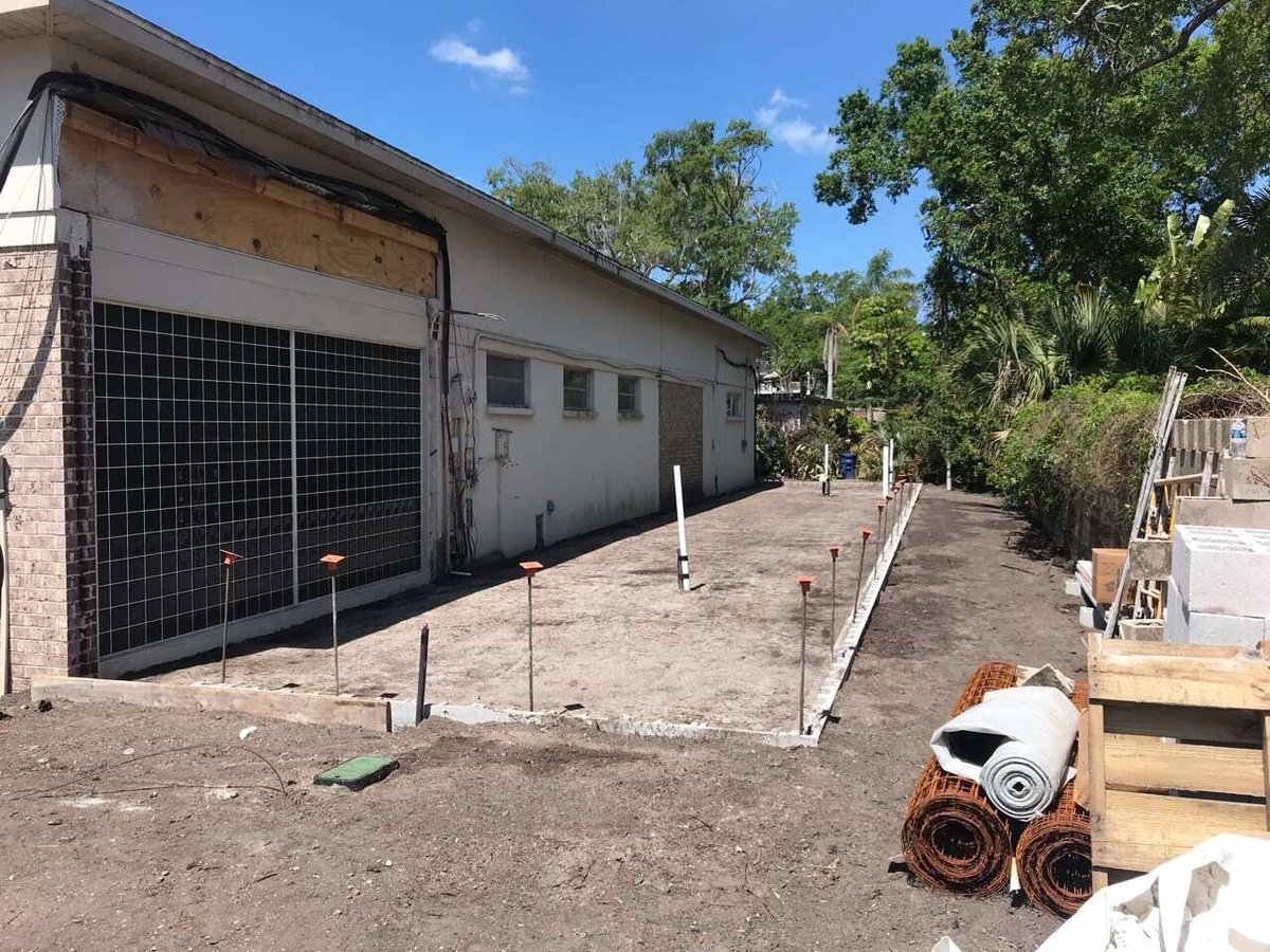 bradenton research center concrete slab pour crew