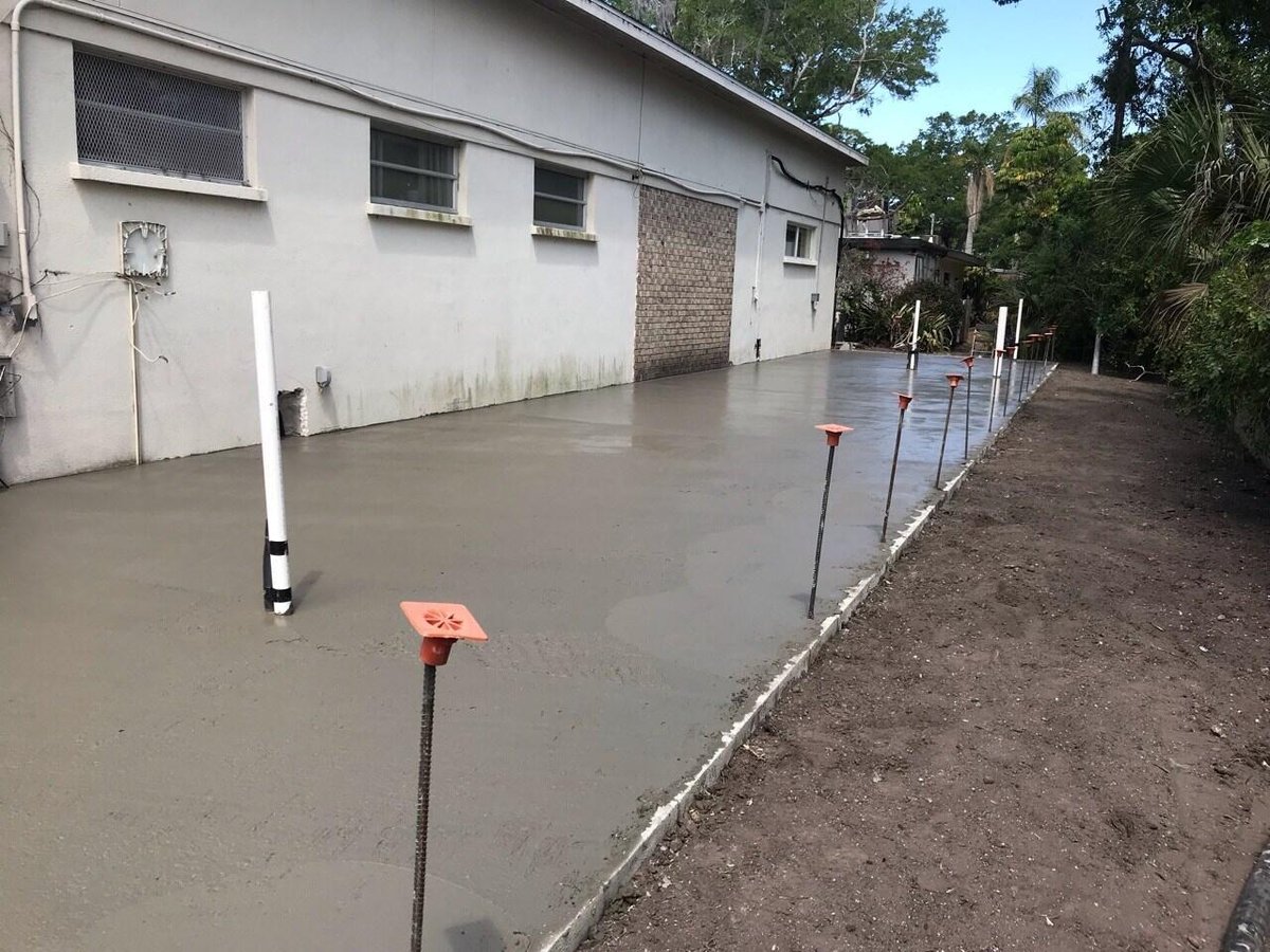 bradenton research center cured concrete pathway slab