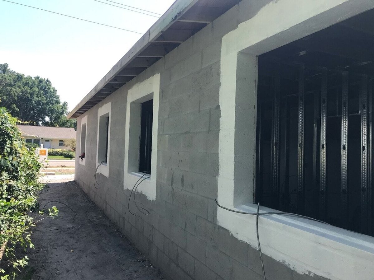 bradenton research center exterior block wall window door openings