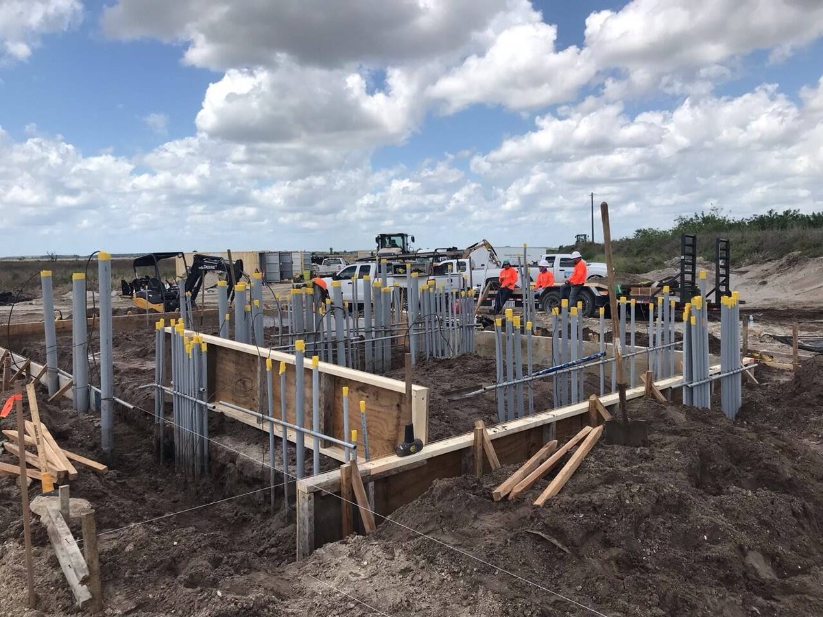 annex restoration everglades formwork trench wide view site