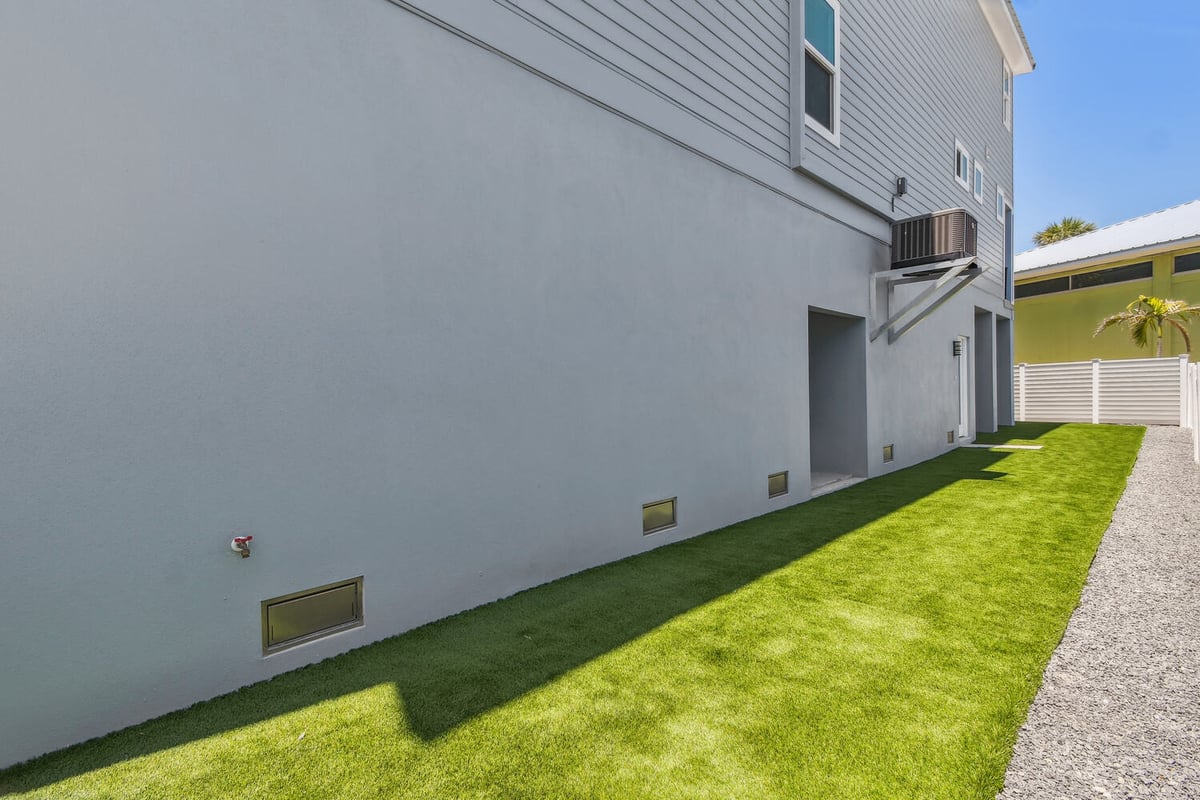 Custom coastal home exterior wall detail by Adkins Building & Construction in Bradenton Beach, FL