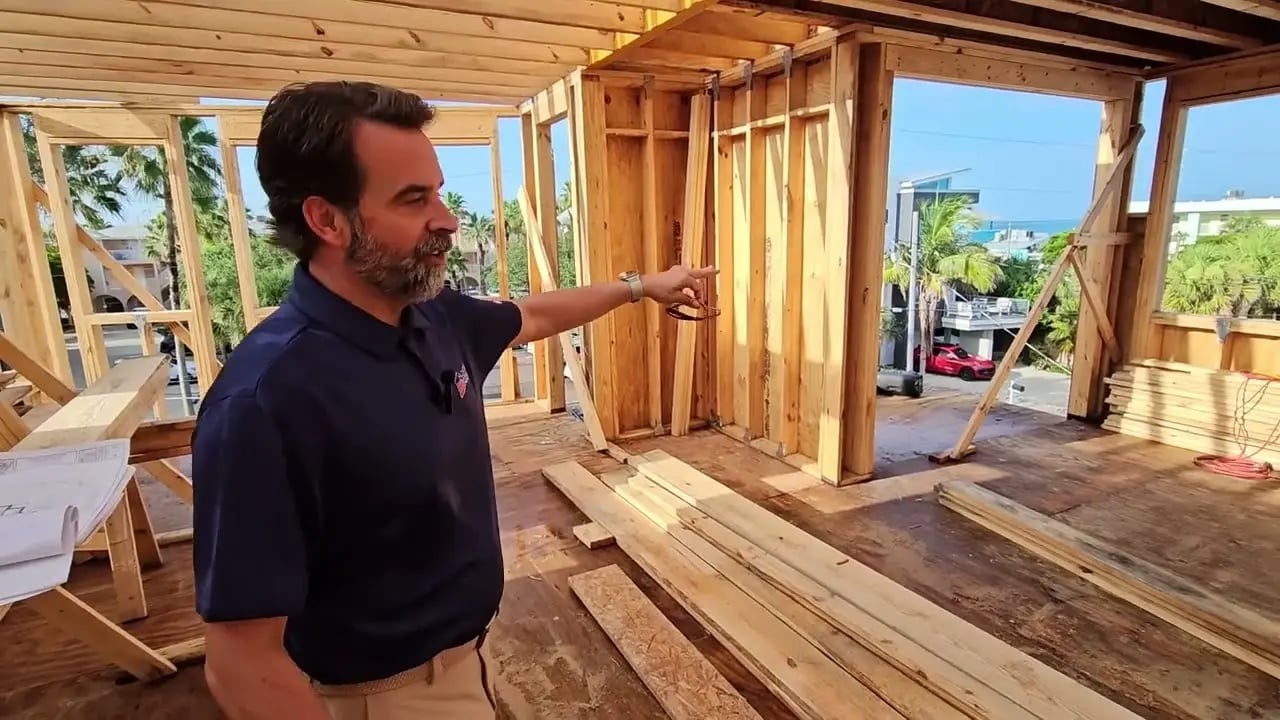 adkins building and construction on custom home building site